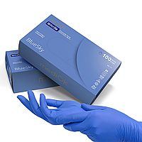 Рукавички нітрилові Mediok Blue Sky 100шт S