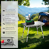 Стіл для гриль-вечірок із сітчастою полицею Tina, срібний колір, фото 9