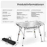 Стіл для гриль-вечірок із сітчастою полицею Tina, срібний колір, фото 10