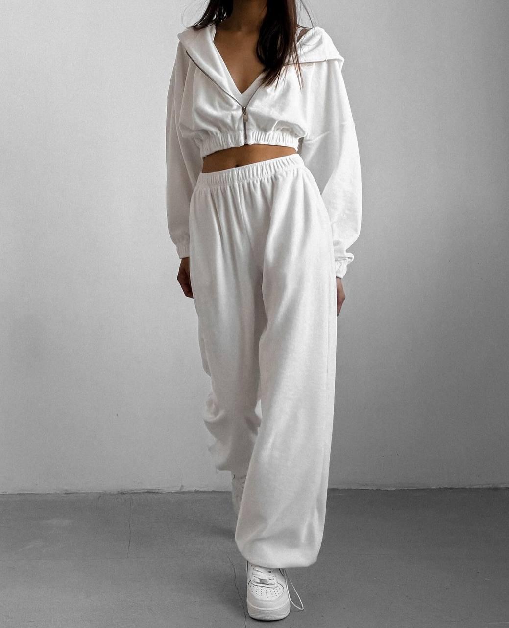 Жіночий прогулянковий костюм; Квіта: сірий, чорний і молочний; Розмір: 42-46, 48-52;, фото 1