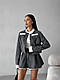 Жіночий костюм (піджак і шорти-спідниця); Колір: чорний і графіт; Розміри: 42-46,48-52;, фото 4