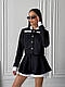 Жіночий костюм (піджак і шорти-спідниця); Колір: чорний і графіт; Розміри: 42-46,48-52;, фото 2
