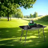 Великий туристичний стіл з сумкою 120х70 см. Bastian, чорний, фото 5