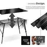 Великий туристичний стіл з сумкою 120х70 см. Bastian, чорний, фото 7