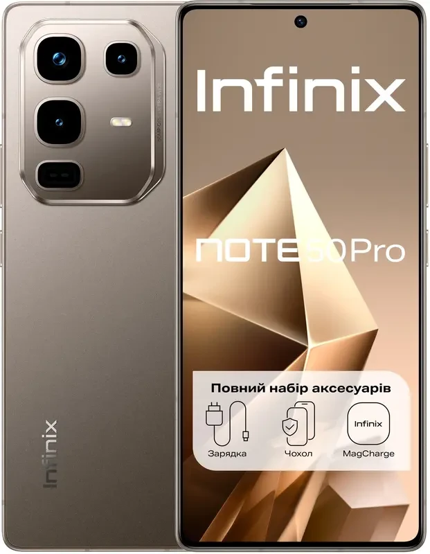 Infinix NOTE 50 Pro 12/256GB Titanium Grey, фото 1