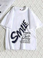 Дитяча футболка з ДТФ(оверсайз) - Білий - 72-003