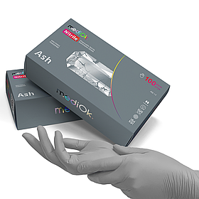 Рукавички нітрилові MediOk ASH сірий 100шт S