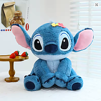 Мягкая игрушка Стич / Stitch с цветочком плюшевая игрушка из мультфильма "Лило и Стич" 30 см