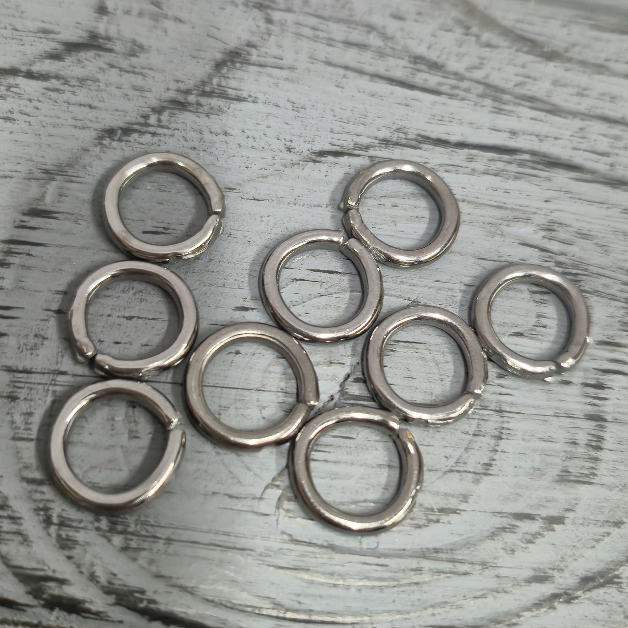 Кільце металеве 9 мм Темний Нікель (100 шт), фото 1