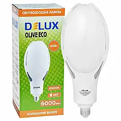 Світлодіодна LED лампа DELUX OLIVE 60W E27 6500K 90023329