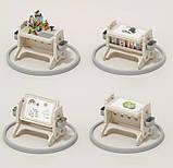 Дитячий ігровий стіл-трансформер зі стільчиком з основою для творчості мольбертом, пісочницею і конструктором, фото 7