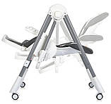 Стільчик дитячий F009 для годування трансформер Сірий, фото 3