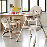 Стільчик-трансформер дитячий F007 для годування Бежевий, фото 5