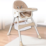 Стільчик-трансформер дитячий F007 для годування Бежевий, фото 9