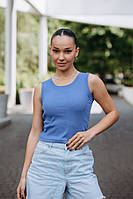 Майка топ жіноча насичений блакитний