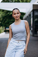 Майка топ жіноча сіра