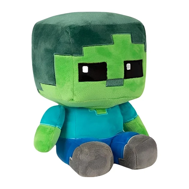 М'яка іграшка Майнкрафт Зомбі, що сидить, 22 см, Майн Крафт Minecraft, що сидить Зомбі 22 см із Майнкрафт