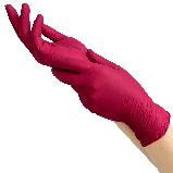 Рукавички нітрилові MediOk Ruby бордові 100шт М, фото 2