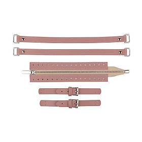 Комплект для сумки Меган зі шкіри, колір Фрезовий