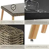 Ротанговий набір для саду Pula, коричневий (натуральний) колір, фото 6