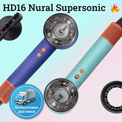 Фен для волосся HD16 Nural Supersonic з 5 магнітними насадками 1600Вт 4 режима 3 рівня швидкості з дифузором