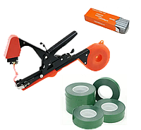 Садовий степлер SUCA SC810 Чорний + стрічка 10 шт + скоби 10000 шт для підв’язки дерев, овочів, винограду, рослин