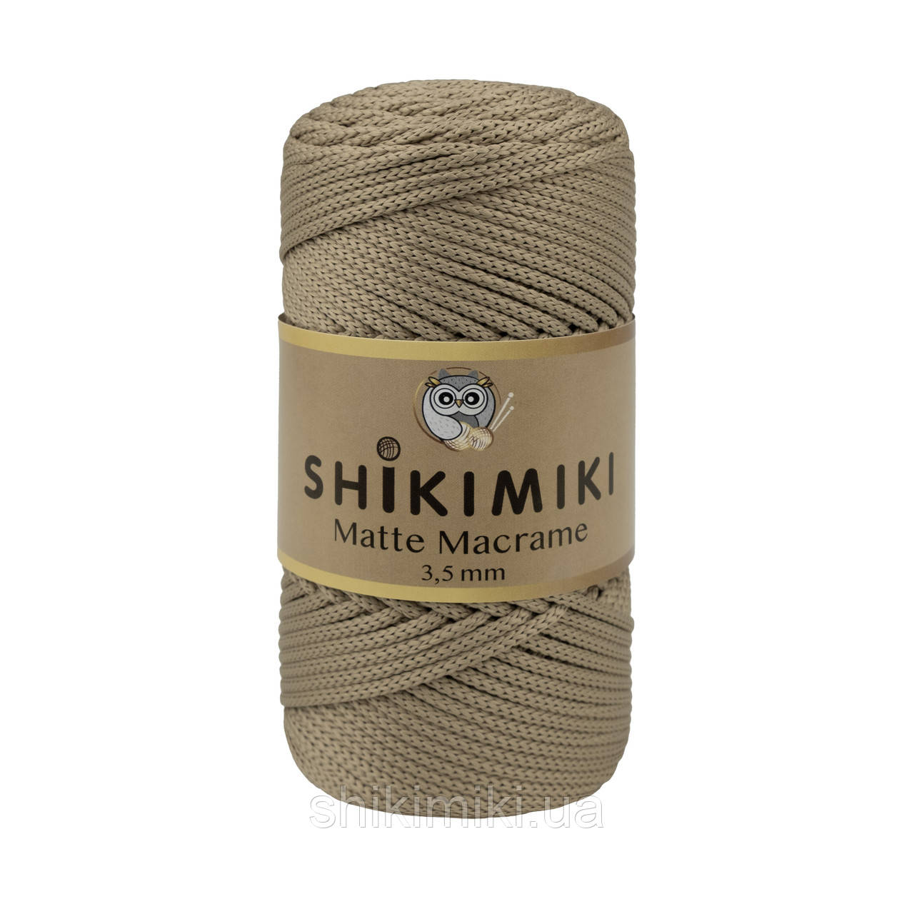 Шнур поліефірний Matte Macrame 3,5 mm, колір Капучіно, фото 1