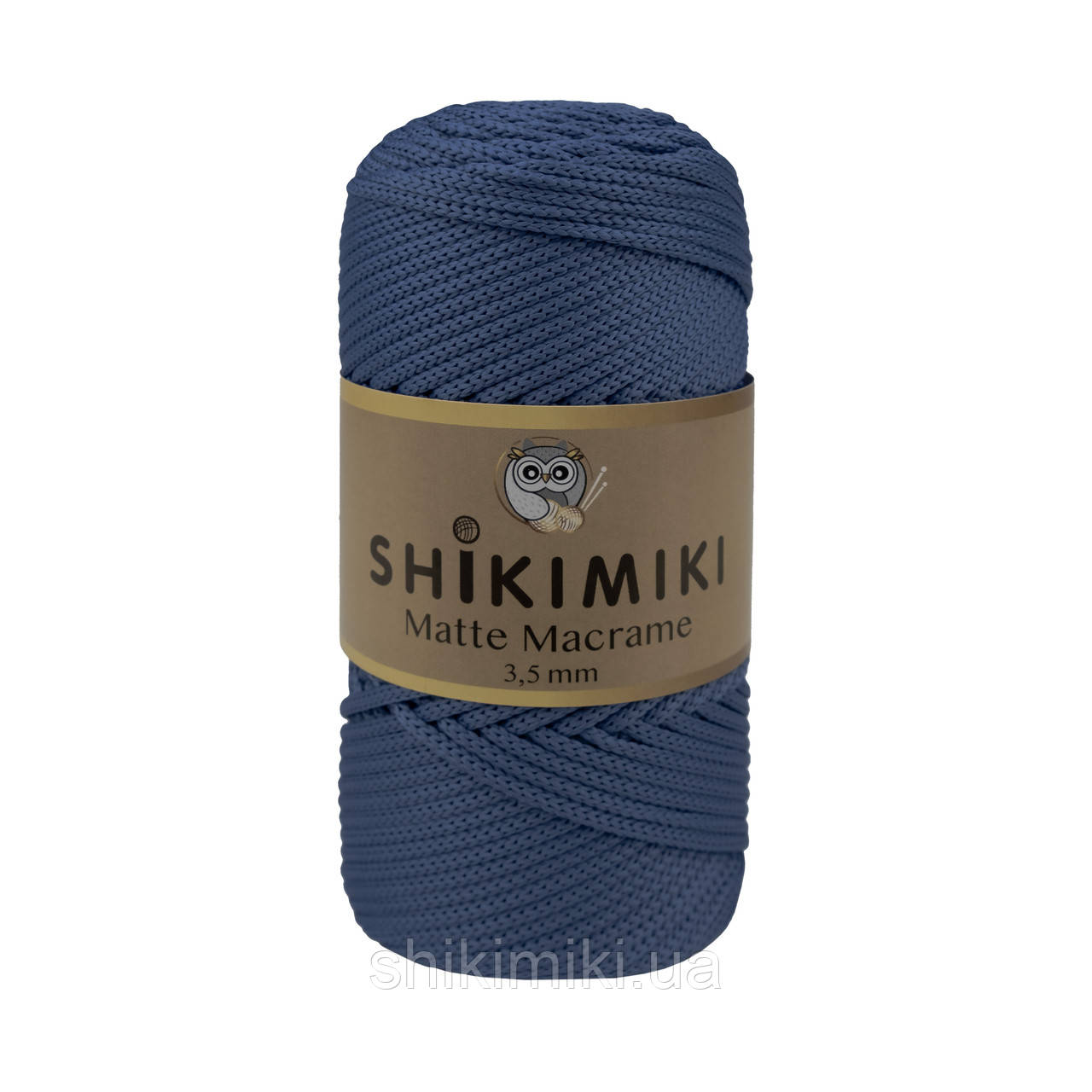 Шнур поліефірний Matte Macrame 3,5 mm, колір Індіго, фото 1