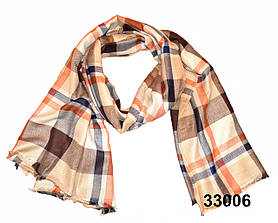 Шарф жіночий коричневий в клітку