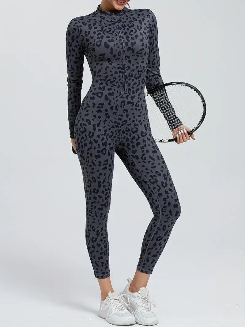 Стильний жіночий комбінезон зі леопардовим принтом, фото 1