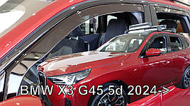 Дефлектори вікон (вітровики) BMW X3 F25 2011+ 5D (вставні, 4 шт) Heko