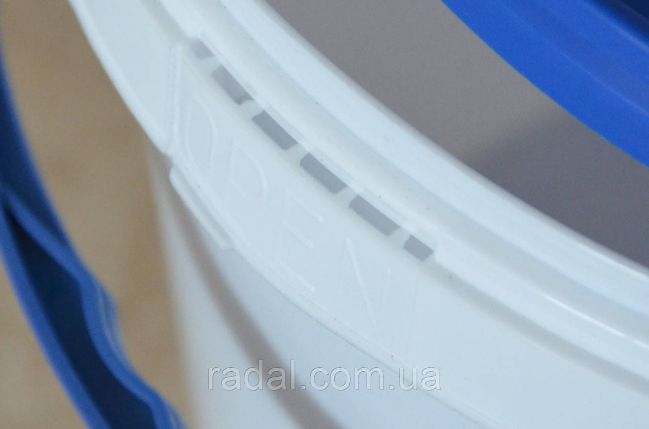 Відро харчове пластикове 10л біле з кришкою, фото 1