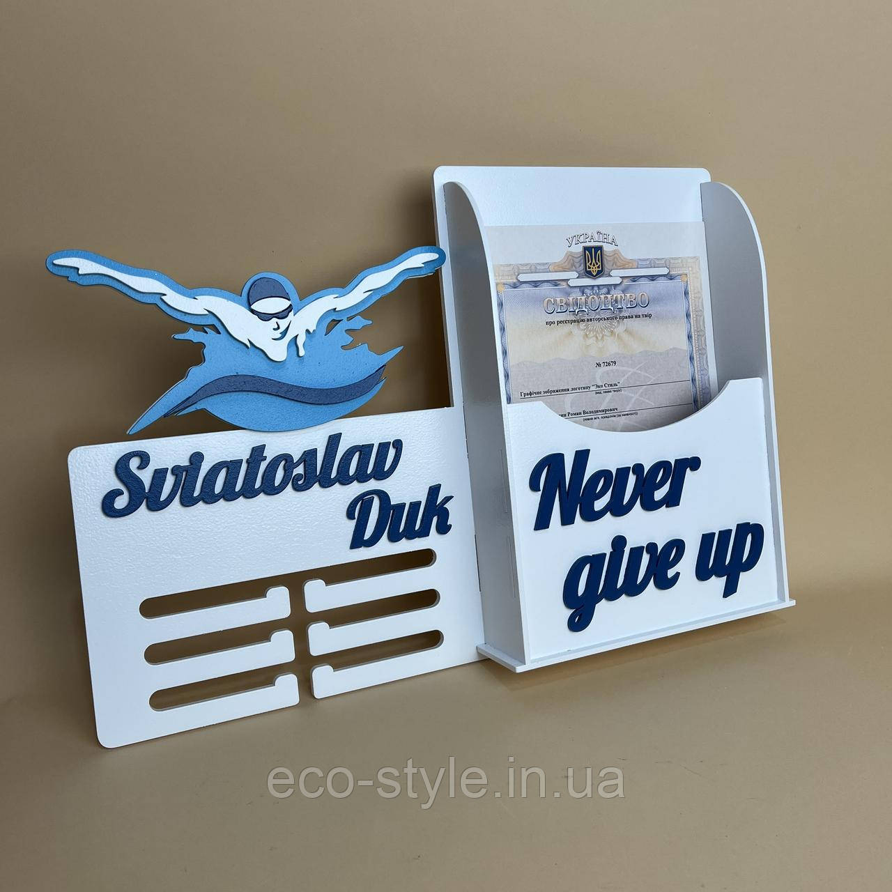 Вішалка для медалей з плавання. Медальниця для нагород. Медальниця для плавця. Тримач медалей плавання, фото 1