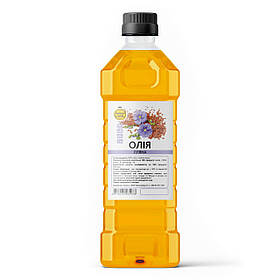 Лляна олія, нерафінована, холодного віджиму, 1л ТМ "Корисна Олія",