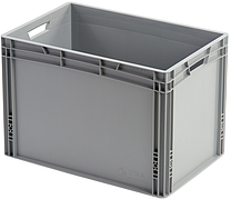 Євроконтейнер TBA ЕB-6442 600х400х420 мм, відкриті ручки, 88 л. Сірий (965760)