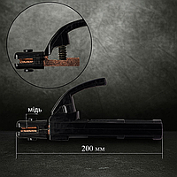 Електродотримач ITALIAN 300А з литого металу, довжина 20 см, для електродів 1.6–3 мм