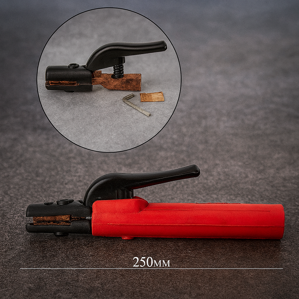 Електродотримувач Samson 500A, 250 мм, металевий корпус лиття, для електродів 1.6–5 мм, Китай, фото 1