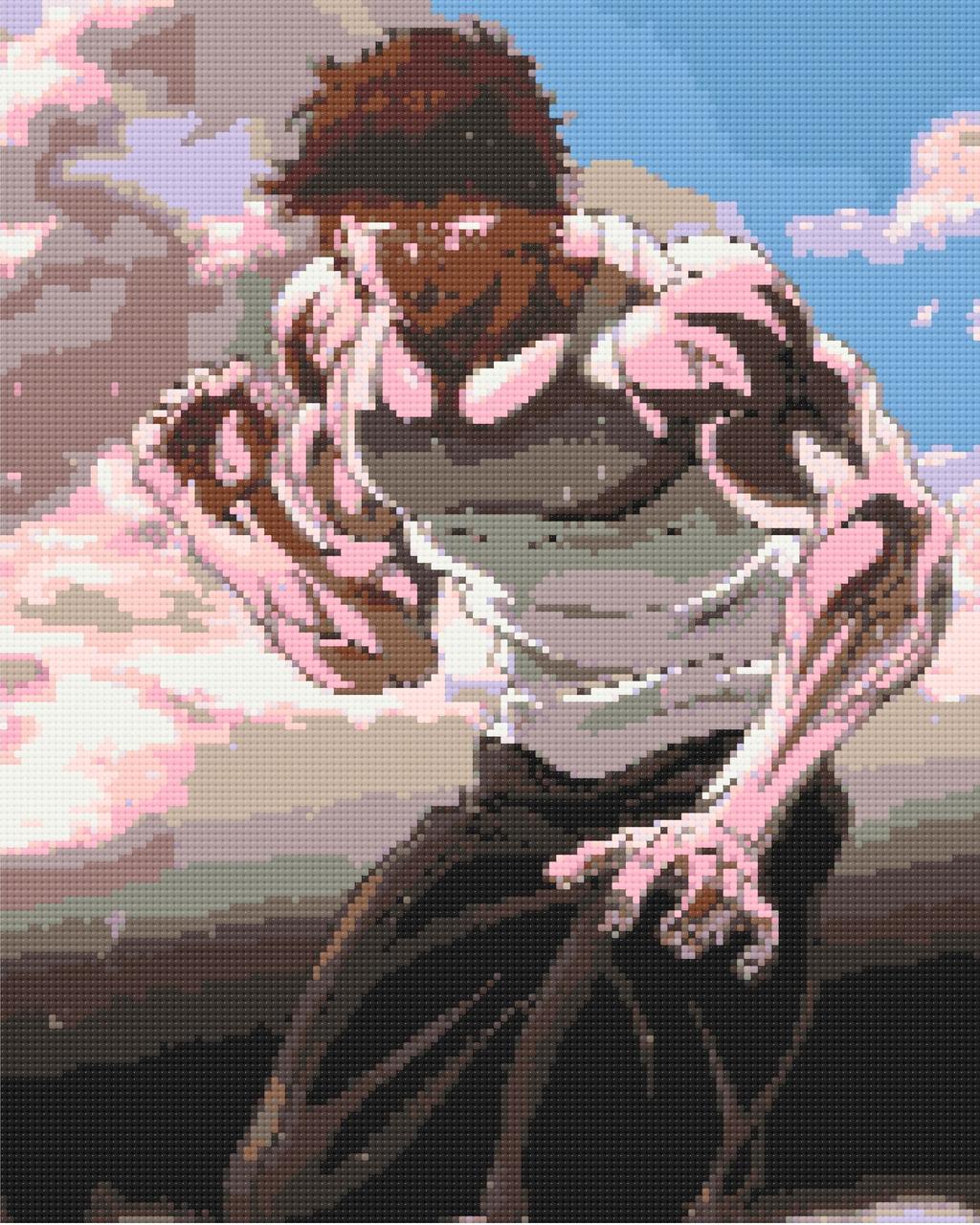 Алмазна мозаїка Аніме. Боєць Баки 40*50 см Орігамі (OD31410 dp-a), фото 1