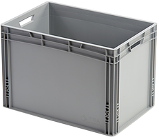 Євроконтейнер TBA ЕB-6442 600х400х420 мм, відкриті ручки, 88 л. Сірий (965760)