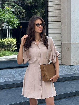 Легка лляна повсякденна жіноча сукня на літо Smf9452, фото 1