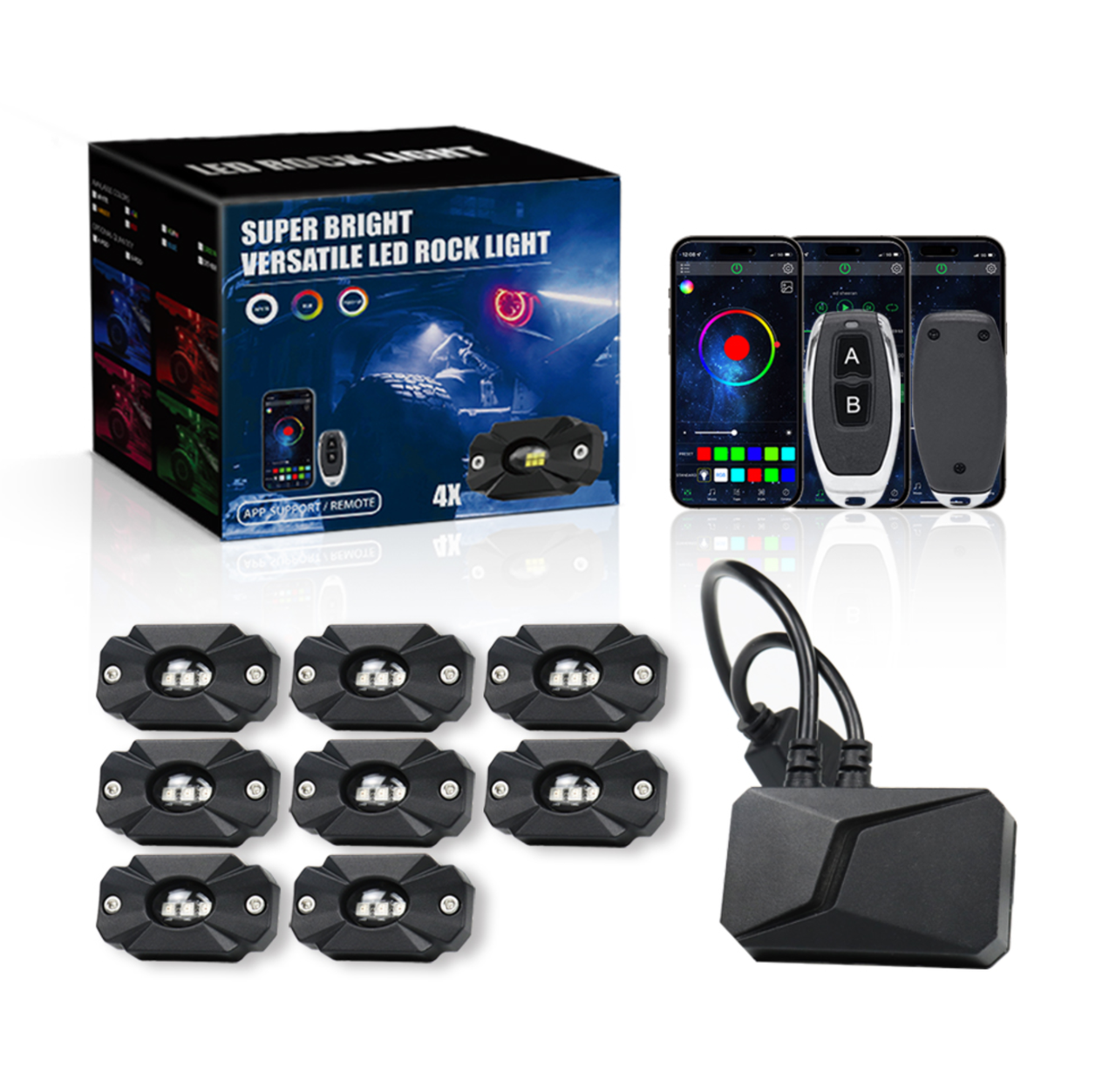 Комплект підсвічування днища BSmart LED RGB X8 app, фото 1