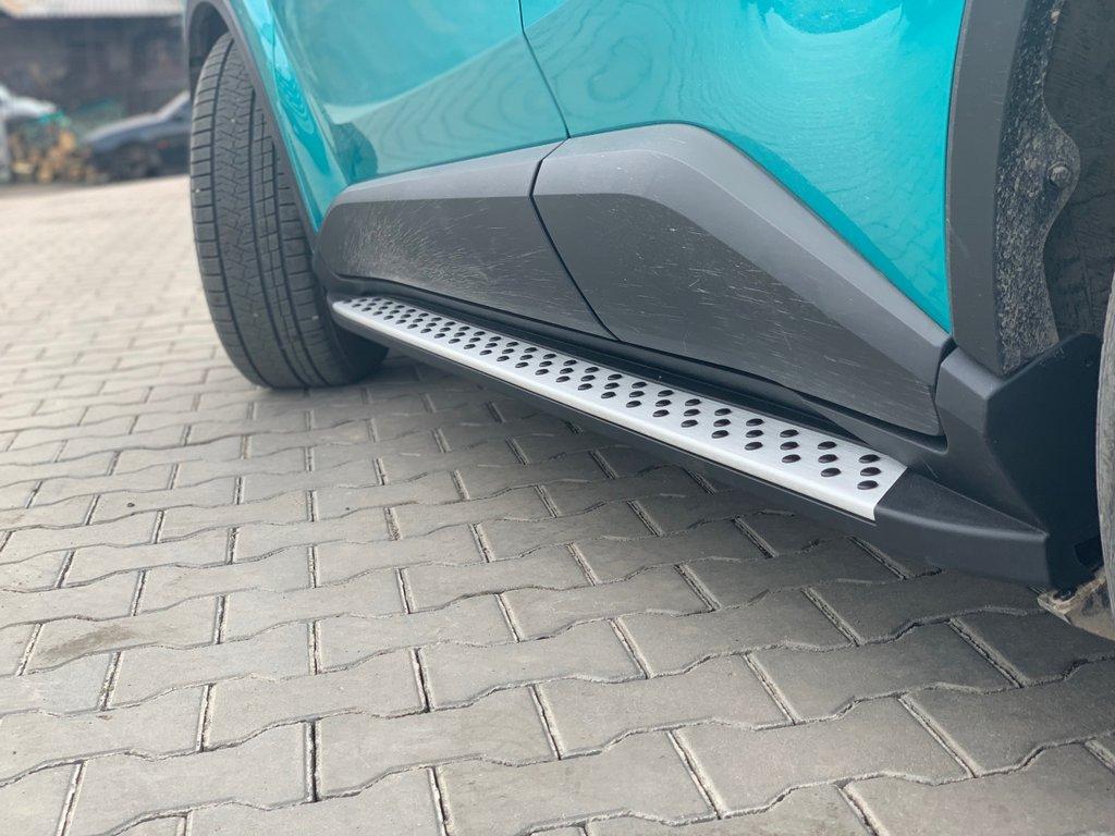 Бокові пороги Оригінал V1 (2 шт., алюм.) для Toyota C-HR 2016–2023 рр, фото 1