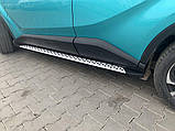 Бокові пороги Оригінал V1 (2 шт., алюм.) для Toyota C-HR 2016–2023 рр, фото 5
