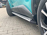 Бокові пороги Оригінал V1 (2 шт., алюм.) для Toyota C-HR 2016–2023 рр, фото 6
