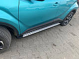 Бокові пороги Оригінал V1 (2 шт., алюм.) для Toyota C-HR 2016–2023 рр, фото 7
