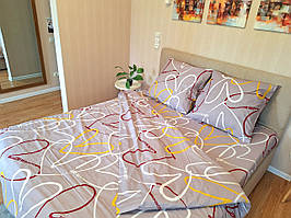 Набір постільної білизни Бязь Голд Люкс №бл441 Євро 220х240 на кнопках