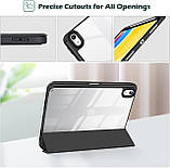 Чохол Clear Acrylic для iPad 11 (2025) / iPad 10 (2022) 10.9" з місцем для стілусу Чорний, фото 3
