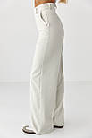 Класичні жіночі прямі штани — молочний колір, XL (є розміри), фото 5
