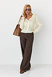 Легкий кардиган з капюшоном на ґудзиках — лимонний колір, ONE SIZE (є розміри), фото 3
