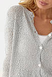 Кардиган із легкого в'язання на ґудзиках — сірий колір, ONE SIZE, фото 4